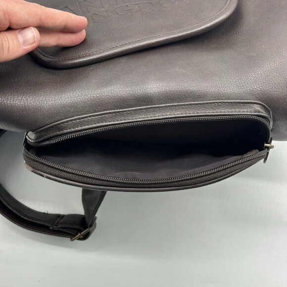 VTG Disney World Animal Kingdom Bag Brown Faux Leather Embroidered Tree Of Life - Picture 16 of 16